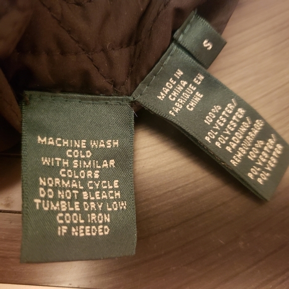 RALPH LAUREN WOMEN EQUESTRIAN REVERSIBLE QUILTED VEST BLACK TURQUOISE SM… - Picture 12 of 15